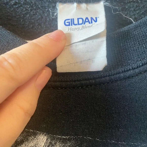 Gildan Black Crewneck Sweater with Iconic Jeff Goldblum Graphic - Picture 4 of 4